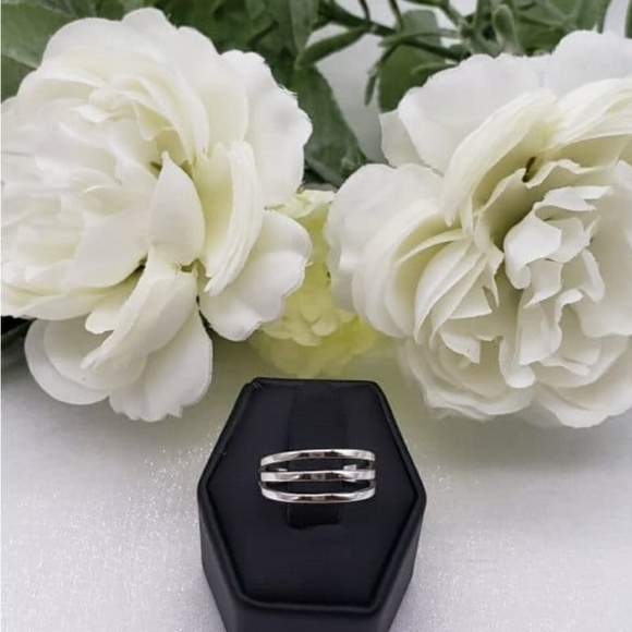 STERLING SILVER 925 MIDI LAYERED RING - Picture 4 of 4